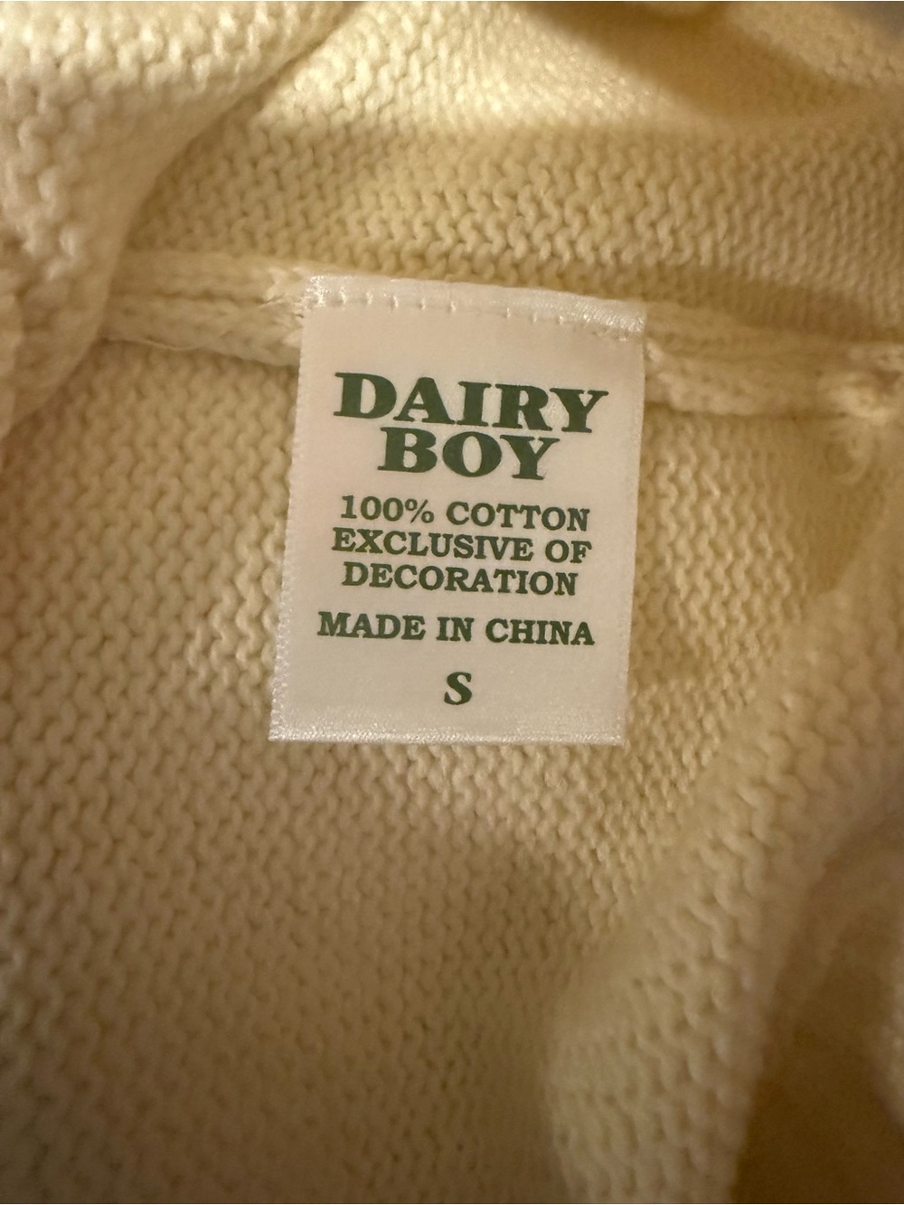 Dairy Boy Embroidered Sweater- NWOT - Picture 5 of 5